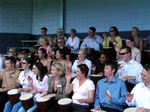 intercontinental hotels group corporate traineeship conference mascot oval sydney interactive drumming